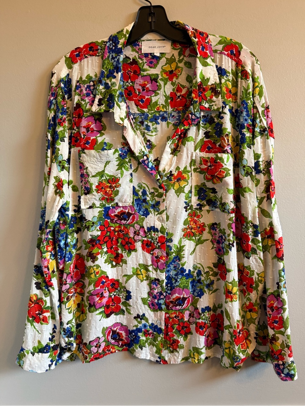 Dear John button up floral blouse, VGUC, large